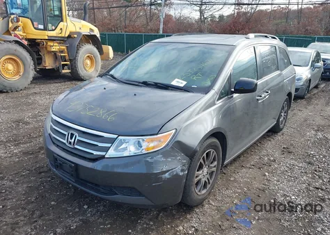 2012 Honda Odyssey Ex-L from USA, damaged, VIN 5FNRL5H62CB060940